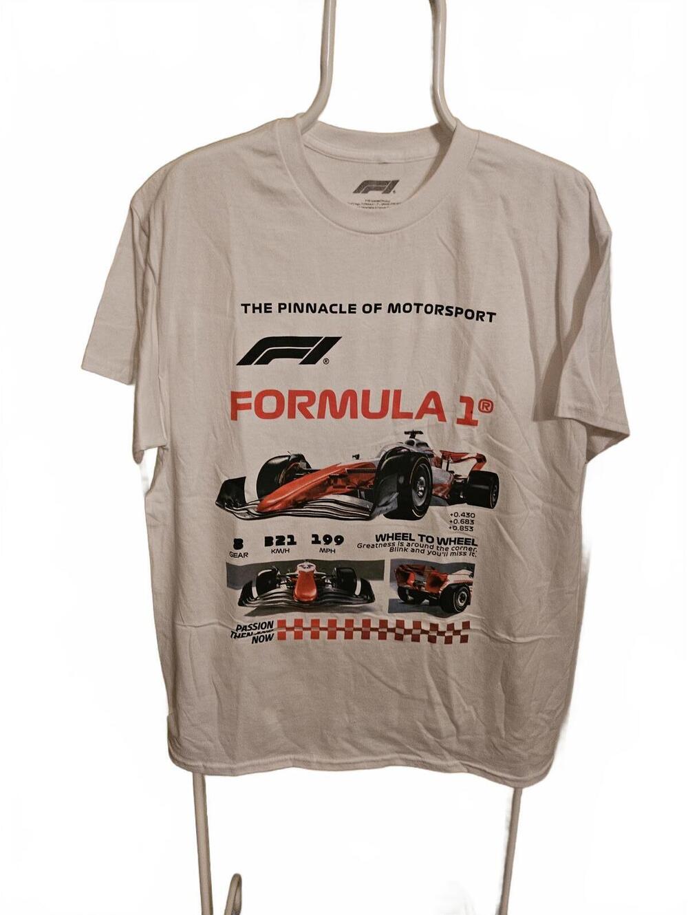 Formula 1 Motorsport T Shirt - size L - white - $25 at spencers - NWOT